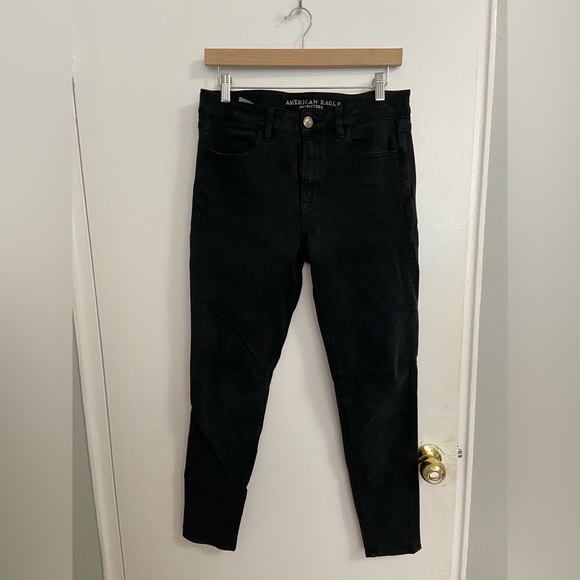 American Eagle Black Hi-Rise Jegging - Size 8 - Black - Picture 1 of 5
